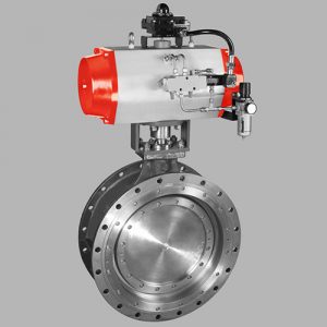 pneumatic double offset butterfly valve